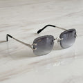 Diamond cut Big C Wires, grey gradient lenses, Cartier eyewear
