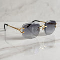 Diamond cut Big C Wires, grey gradient lenses, Cartier eyewear