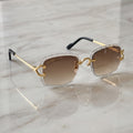 Diamond cut Big C Wires, brown gradient lenses, Cartier eyewear