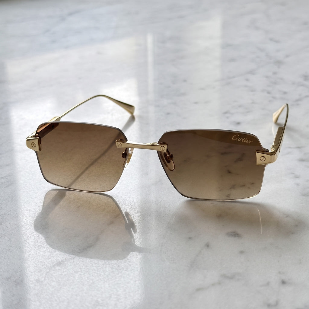 Big C Wires, brown gradient lenses, Cartier eyewear
