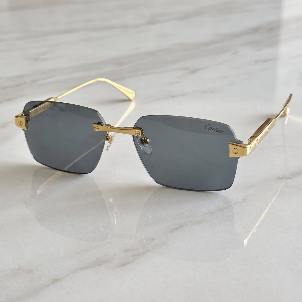 Big C Wires, solid grey lenses, Cartier eyewear