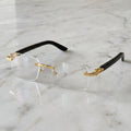 Rimless buffs Glasses, clear lenses, Cartier eyewear