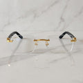 Rimless buffs Glasses, clear lenses, Cartier eyewear