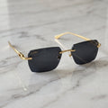 Big C Wires, solid black lenses, Cartier eyewear