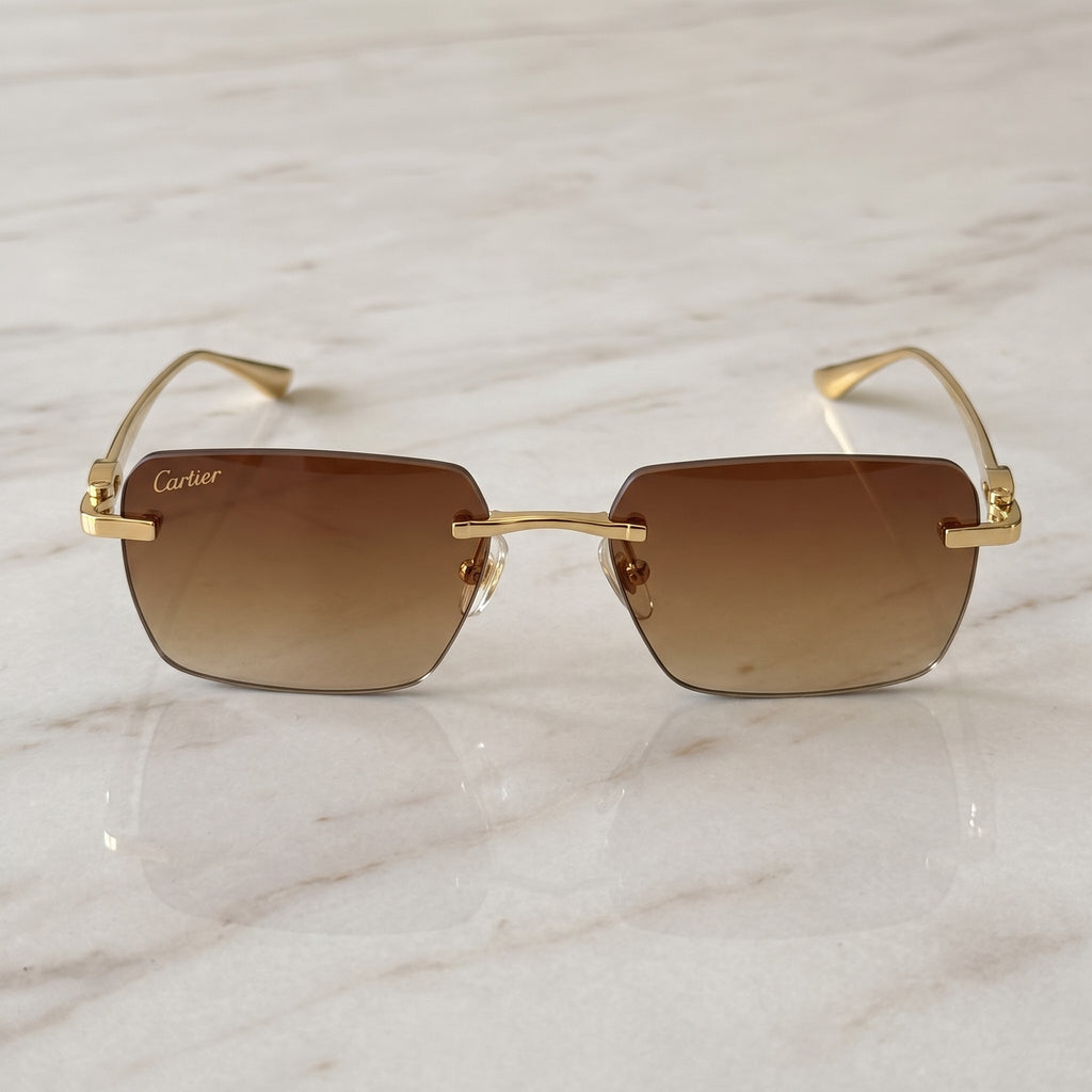 Big C Wires, brown gradient lenses, Cartier eyewear