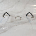 Rimless buffs Glasses, clear lenses, Cartier eyewear
