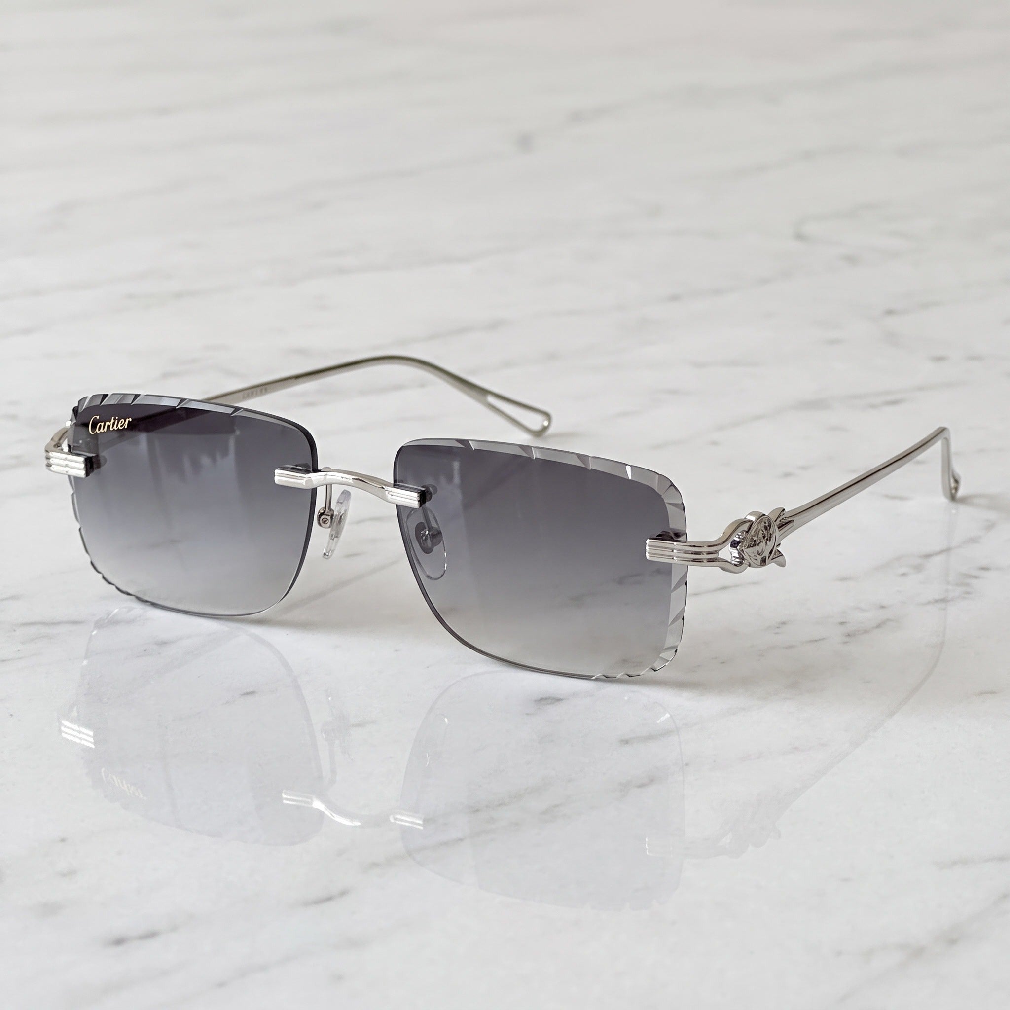Panther Glasses, grey gradient lenses, Cartier eyewear