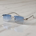 Panther Glasses, blue gradient lenses, Cartier eyewear