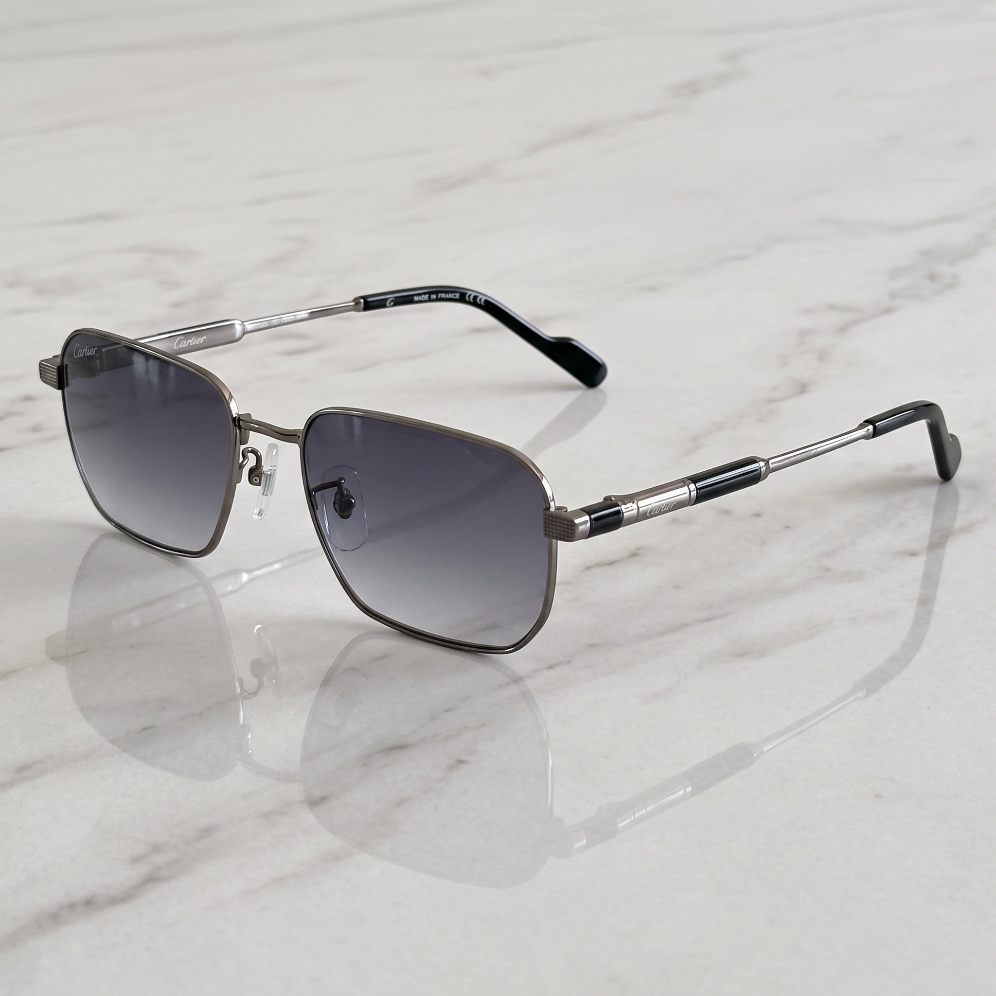 Wire Sunglasses C, grey gradient lenses, Cartier eyewear