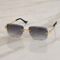 Diamond cut Big C Wires, grey gradient lenses, Cartier eyewear