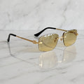 Diamond cut Big C Wires, yellow lenses, Cartier eyewear