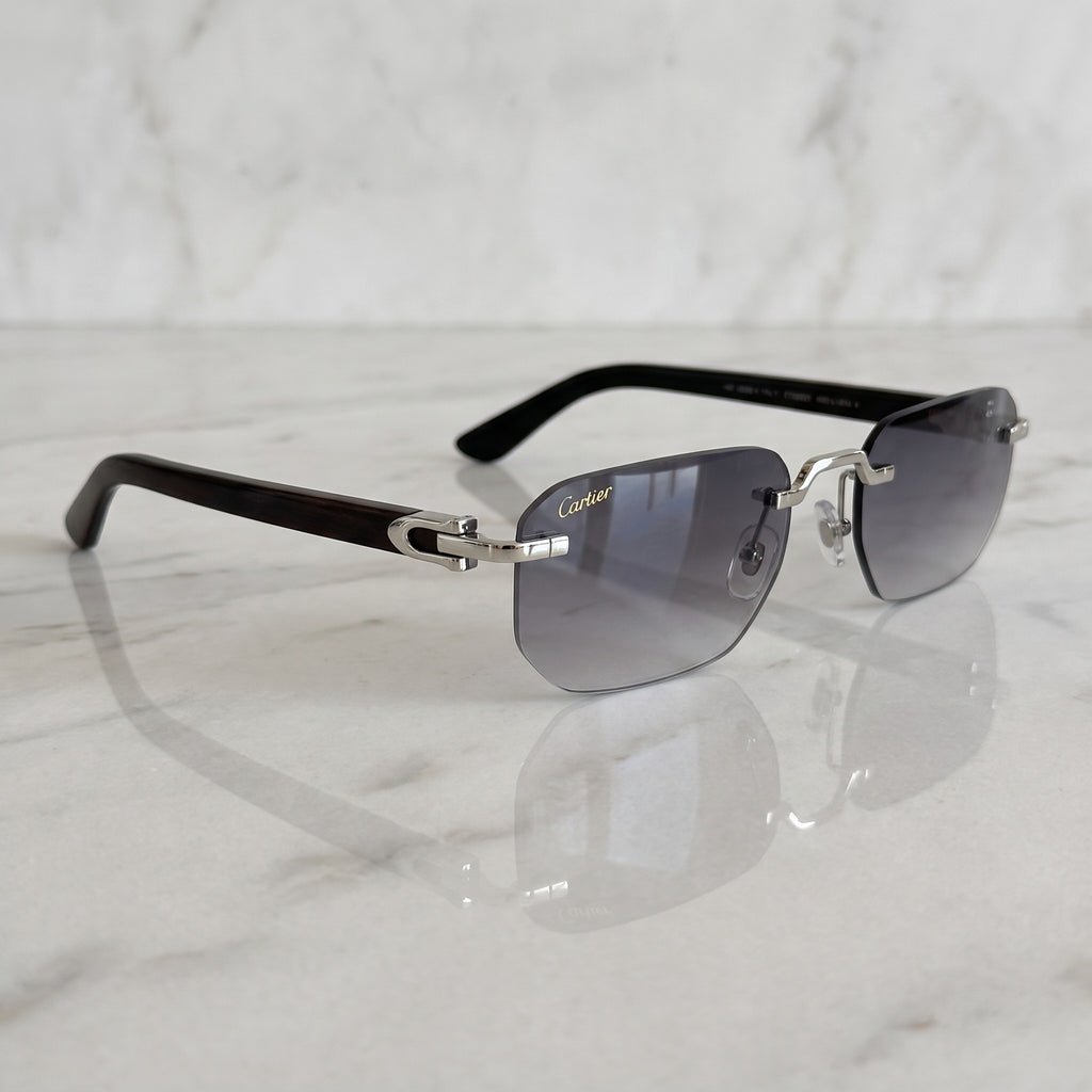 Black Buff Sunglasses, Cartier eyewear