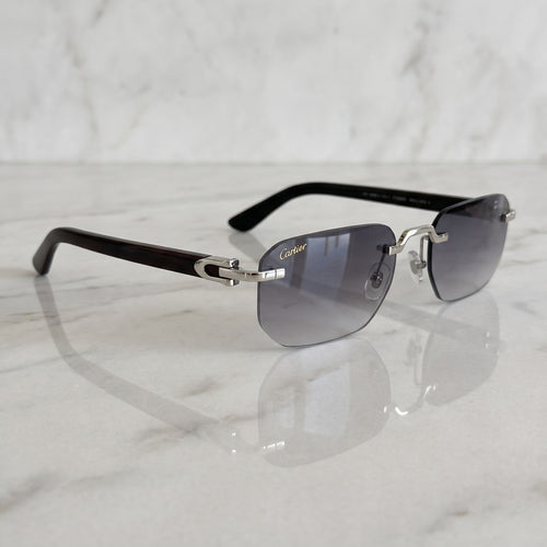 Black Buff Sunglasses, Cartier eyewear