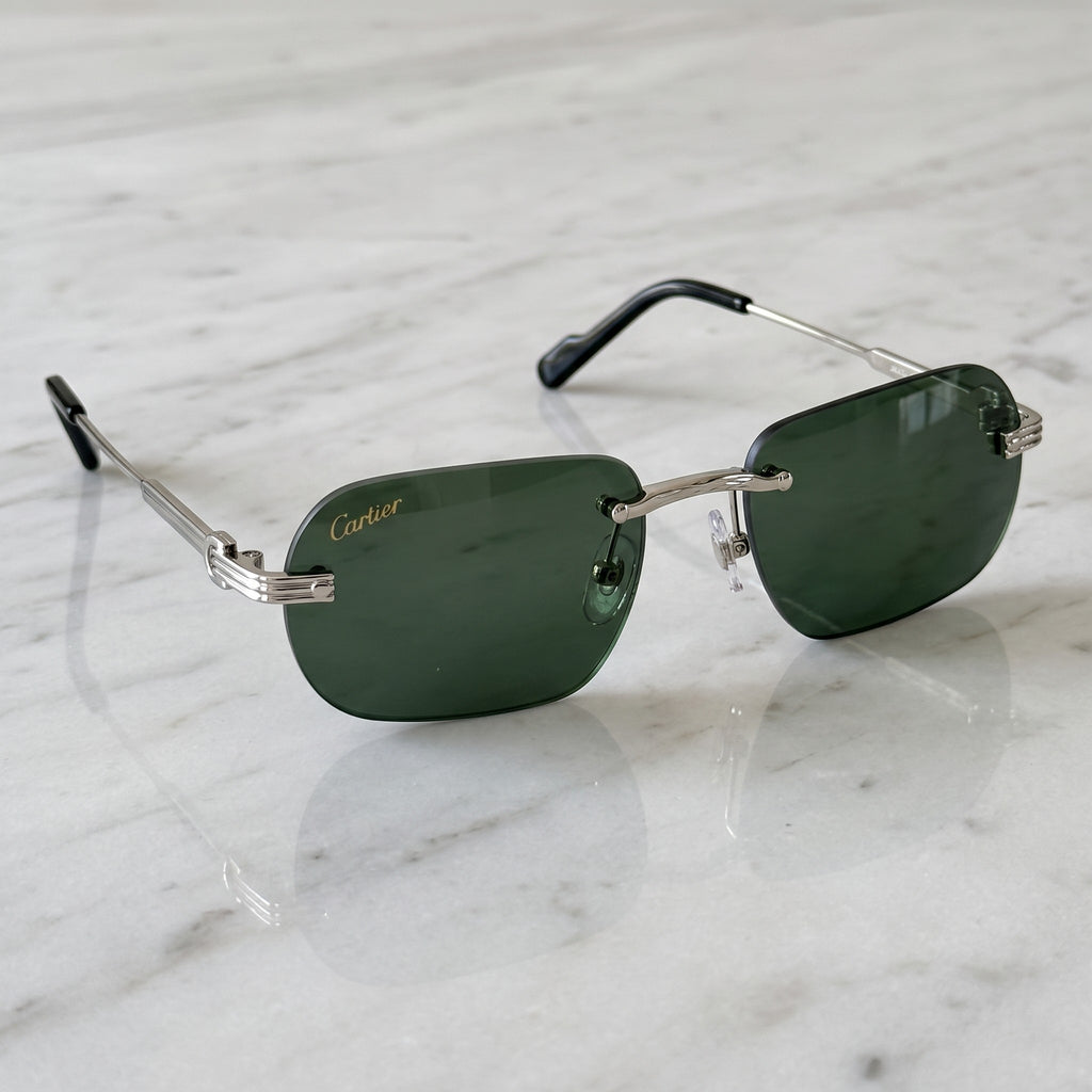 Big C Wires, solid green lenses, Cartier eyewear