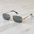Big C Wires, solid grey green lenses, Cartier eyewear