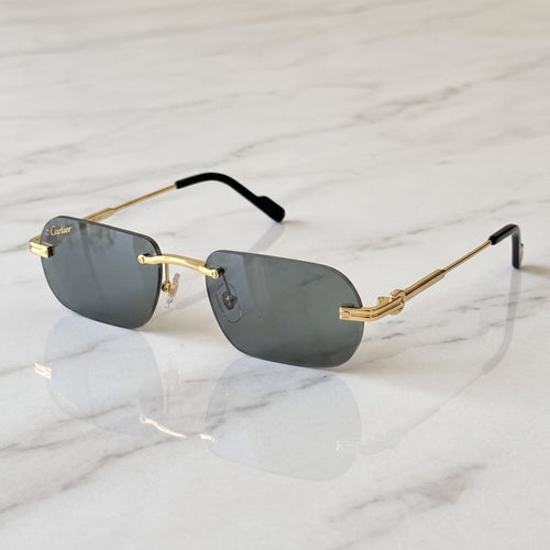 Big C Wires, solid grey green lenses, Cartier eyewear