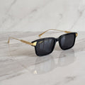 Mixed Acetate sunglasses, solid dark lenses, Cartier eyewear