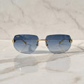 Panther Glasses, blue gradient lenses, Cartier eyewear