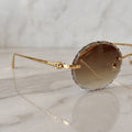 Panther Glasses, brown gradient lenses, Cartier eyewear