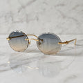 Panther Glasses, blue to yellow gradient lenses, Cartier eyewear