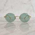 Panther Glasses, solid green lenses, Cartier eyewear