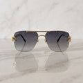 Double Bridge Sunglasses, grey gradient lenses, Cartier eyewear