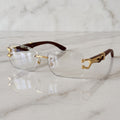 Panther Glasses, clear lenses, Cartier eyewear