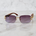 Panther Glasses, purple gradient lenses, Cartier eyewear