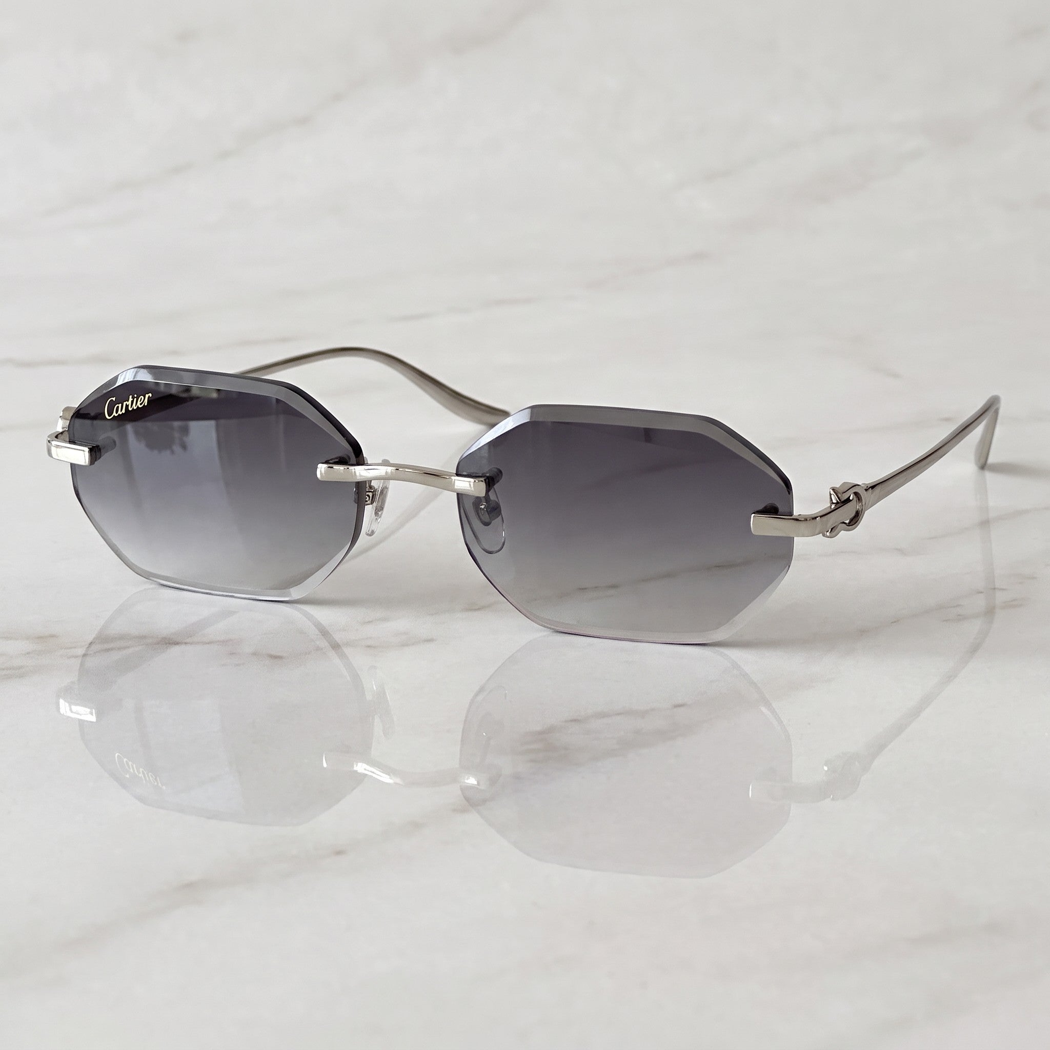 Panther Glasses, grey gradient lenses, Cartier eyewear
